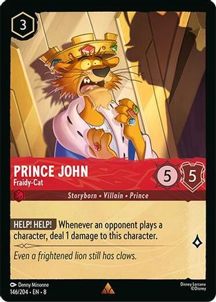 Prince John - Fraidy-Cat (146/204) [Reign of Jafar] Cold Foil - Deck Out Gaming