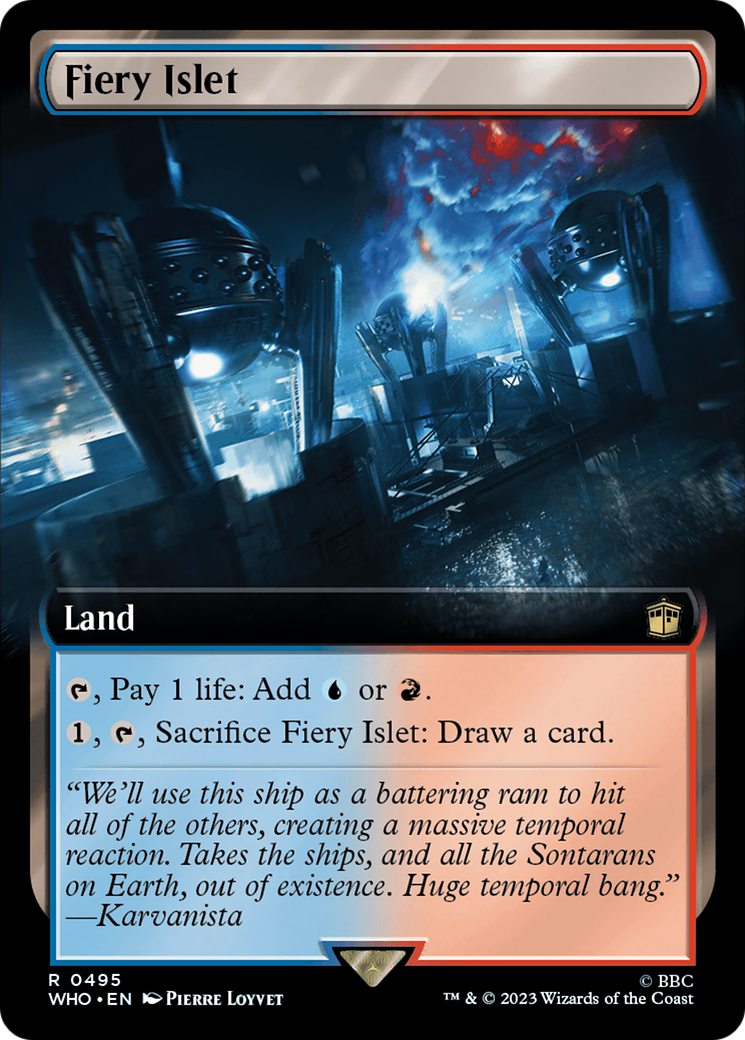 Fiery Islet (Extended Art) (495) [Doctor Who] - Deck Out Gaming