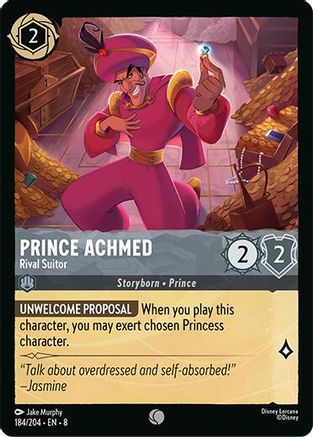 Prince Achmed - Rival Suitor (184/204) [Reign of Jafar] Cold Foil - Deck Out Gaming