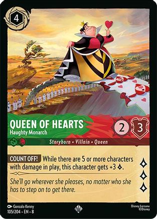 Queen of Hearts - Haughty Monarch (105/204) [Reign of Jafar] - Deck Out Gaming