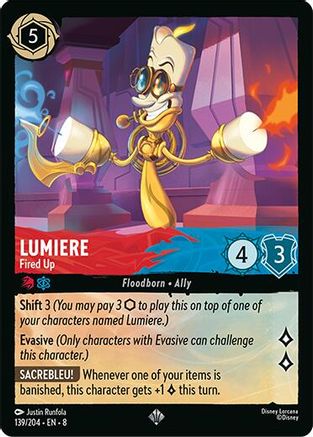 Lumiere - Fired Up (139/204) [Reign of Jafar] Cold Foil - Deck Out Gaming