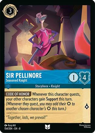 Sir Pellinore - Seasoned Knight (154/204) [Reign of Jafar] Cold Foil - Deck Out Gaming