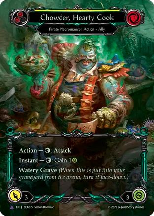 Chowder, Hearty Cook (Marvel) (SEA075) [High Seas] Cold Foil - Deck Out Gaming