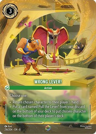 Wrong Lever! (Enchanted) (216/204) [Reign of Jafar] Holofoil - Deck Out Gaming