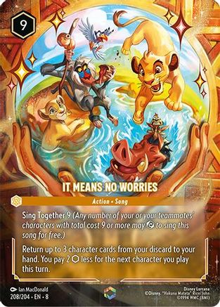 It Means No Worries (Enchanted) (208/204) [Reign of Jafar] Holofoil - Deck Out Gaming