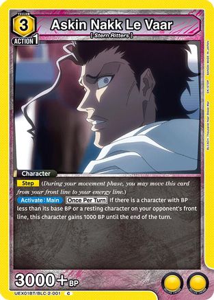 Askin Nakk Le Vaar (UEX01BT/BLC-2-001) [UEX01BT: BLEACH: Thousand-Year Blood War Vol.2] - Deck Out Gaming