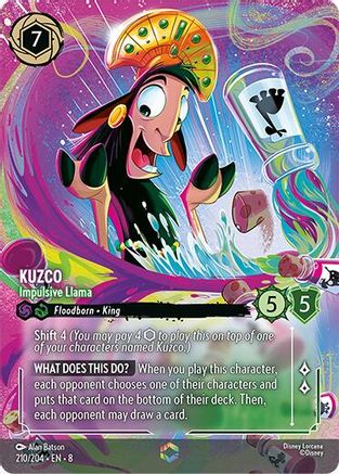 Kuzco - Impulsive Llama (Enchanted) (210/204) [Reign of Jafar] Holofoil - Deck Out Gaming