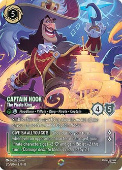 Captain Hook - The Pirate King (Enchanted) (215/204) [Reign of Jafar] Holofoil - Deck Out Gaming
