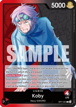 Koby (001) (OP11-001) [A Fist of Divine Speed] - Deck Out Gaming