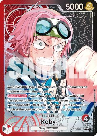 Koby (001) (Alternate Art) (OP11-001) [A Fist of Divine Speed] Foil - Deck Out Gaming