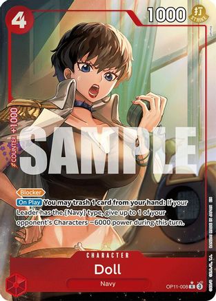 Doll (Alternate Art) (OP11-008) [A Fist of Divine Speed] Foil - Deck Out Gaming