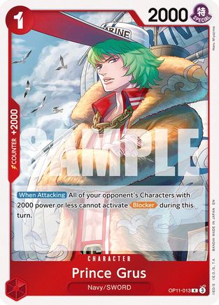 Prince Grus (OP11-013) [A Fist of Divine Speed] Foil - Deck Out Gaming