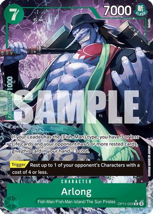 Arlong (Alternate Art) (OP11-023) [A Fist of Divine Speed] Foil - Deck Out Gaming