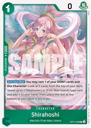 Shirahoshi (030) (OP11-030) [A Fist of Divine Speed] Foil - Deck Out Gaming