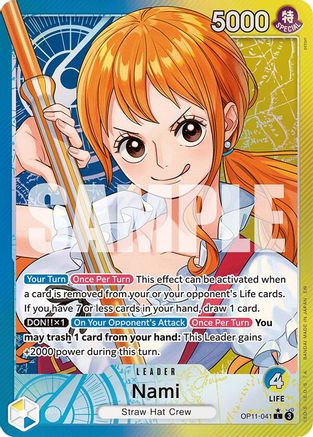 Nami (041) (Alternate Art) (OP11-041) [A Fist of Divine Speed] Foil - Deck Out Gaming