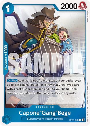 Capone"Gang"Bege (048) (OP11-048) [A Fist of Divine Speed] Foil - Deck Out Gaming
