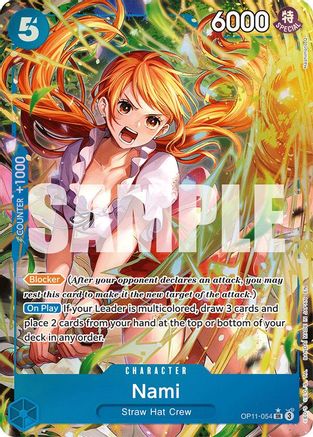 Nami (054) (Alternate Art) (OP11-054) [A Fist of Divine Speed] Foil - Deck Out Gaming