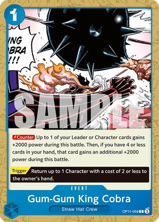 Gum-Gum King Cobra (OP11-059) [A Fist of Divine Speed] - Deck Out Gaming