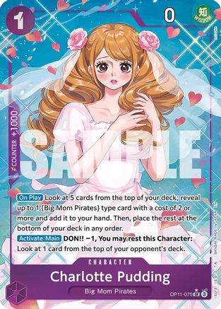 Charlotte Pudding (Alternate Art) (OP11-070) [A Fist of Divine Speed] Foil - Deck Out Gaming