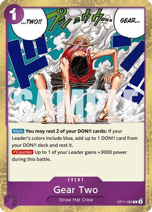 Gear Two (OP11-080) [A Fist of Divine Speed] Foil - Deck Out Gaming