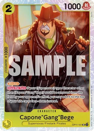 Capone"Gang"Bege (101) (OP11-101) [A Fist of Divine Speed] Foil - Deck Out Gaming