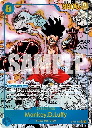 Monkey.D.Luffy (118) (Manga) (OP11-118) [A Fist of Divine Speed] Foil - Deck Out Gaming