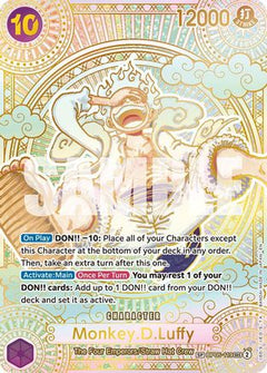 Monkey.D.Luffy (119) (SP) (Gold) (OP05-119) [A Fist of Divine Speed] Foil - Deck Out Gaming