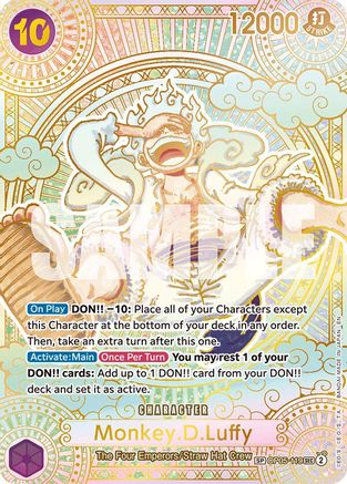 Monkey.D.Luffy (119) (SP) (Gold) (OP05-119) [A Fist of Divine Speed] Foil - Deck Out Gaming