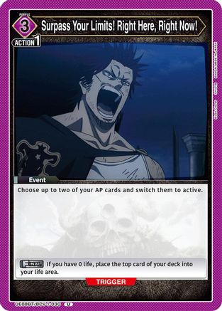 Surpass Your Limits! Right Here, Right Now! (UE08BT/BCV-1-030) [UE08BT: Black Clover] - Deck Out Gaming