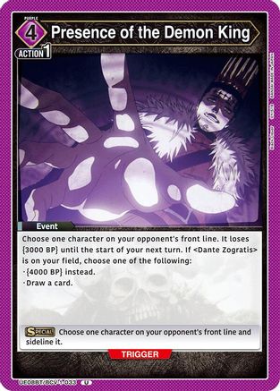 Presence of the Demon King (UE08BT/BCV-1-033) [UE08BT: Black Clover] - Deck Out Gaming