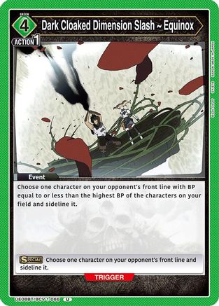 Dark Cloaked Dimension Slash ~ Equinox (UE08BT/BCV-1-066) [UE08BT: Black Clover] - Deck Out Gaming
