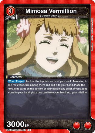 Mimosa Vermillion (092) (UE08BT/BCV-1-092) [UE08BT: Black Clover] Foil - Deck Out Gaming