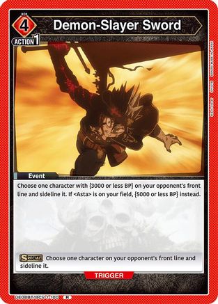 Demon-Slayer Sword (UE08BT/BCV-1-100) [UE08BT: Black Clover] Foil - Deck Out Gaming