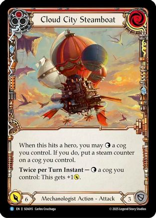 Cloud City Steamboat (Red) (SEA015) [High Seas] Rainbow Foil - Deck Out Gaming