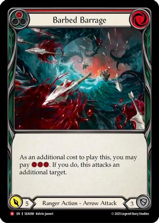 Barbed Barrage (SEA098) [High Seas] Rainbow Foil - Deck Out Gaming