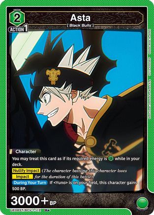 Asta (112) (R*) (UE08ST/BCV-1-112) [UE08ST: Black Clover Starter Deck] Foil - Deck Out Gaming