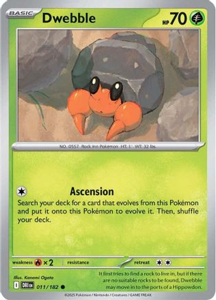 Dwebble (11) [SV10: Destined Rivals] Reverse Holofoil - Deck Out Gaming