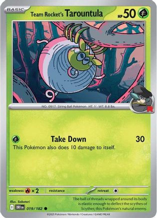 Team Rocket's Tarountula (19) [SV10: Destined Rivals] Reverse Holofoil - Deck Out Gaming
