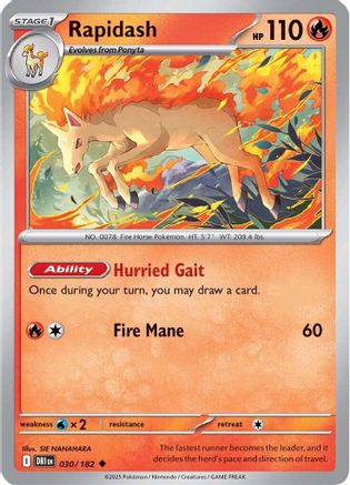 Rapidash - 030/182 (30) [SV10: Destined Rivals] - Deck Out Gaming