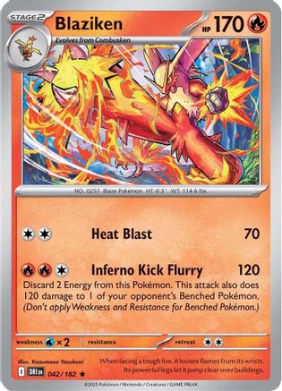 Blaziken - 042/182 (42) [SV10: Destined Rivals] Reverse Holofoil - Deck Out Gaming