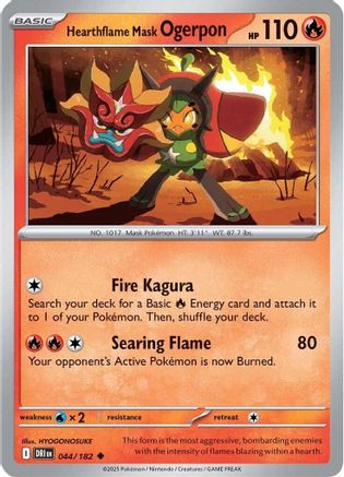Hearthflame Mask Ogerpon (44) [SV10: Destined Rivals] - Deck Out Gaming