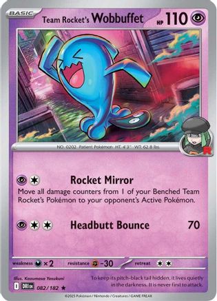 Team Rocket's Wobbuffet (82) [SV10: Destined Rivals] Holofoil - Deck Out Gaming