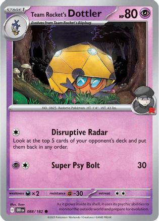 Team Rocket's Dottler (88) [SV10: Destined Rivals] - Deck Out Gaming