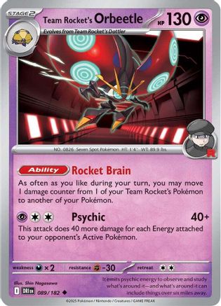 Team Rocket's Orbeetle - 089/182 (89) [SV10: Destined Rivals] Reverse Holofoil - Deck Out Gaming