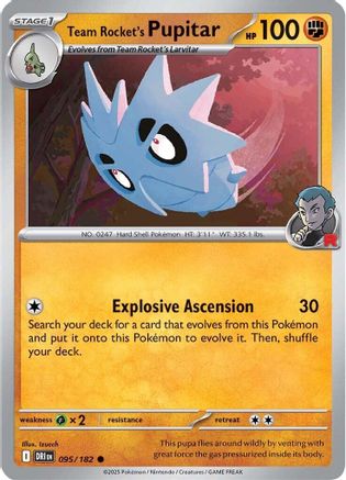 Team Rocket's Pupitar (95) [SV10: Destined Rivals] Reverse Holofoil - Deck Out Gaming