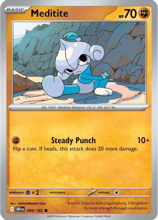 Meditite (99) [SV10: Destined Rivals] Reverse Holofoil - Deck Out Gaming