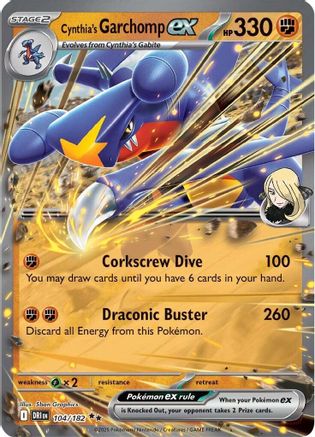 Cynthia's Garchomp ex - 104/182 (104) [SV10: Destined Rivals] Holofoil - Deck Out Gaming