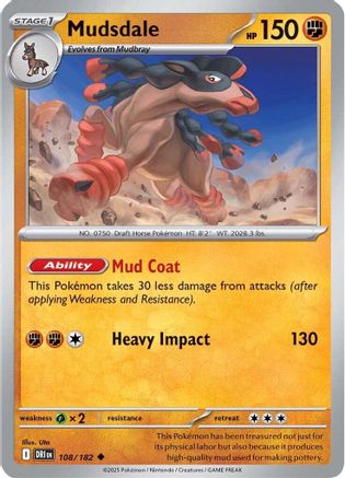 Mudsdale (108) [SV10: Destined Rivals] Reverse Holofoil - Deck Out Gaming
