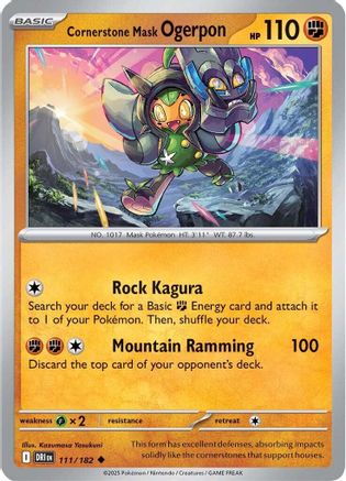 Cornerstone Mask Ogerpon (111) [SV10: Destined Rivals] Reverse Holofoil - Deck Out Gaming