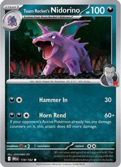 Team Rocket's Nidorino (118) [SV10: Destined Rivals] Reverse Holofoil - Deck Out Gaming